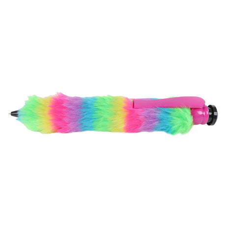 Glamour fluffy jumbo regnbuepen - 28cm