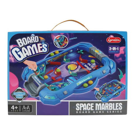 Pinball flipperkast space marbles 2in1 - 33,5x24,5cm
