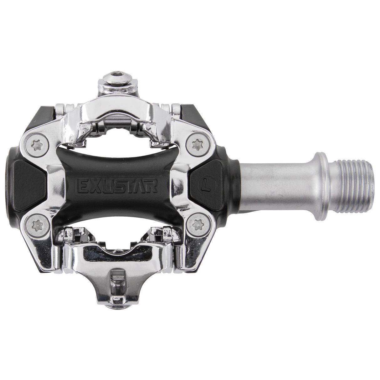 Exustar pedaler e-pm211 (spd) sort aluminium