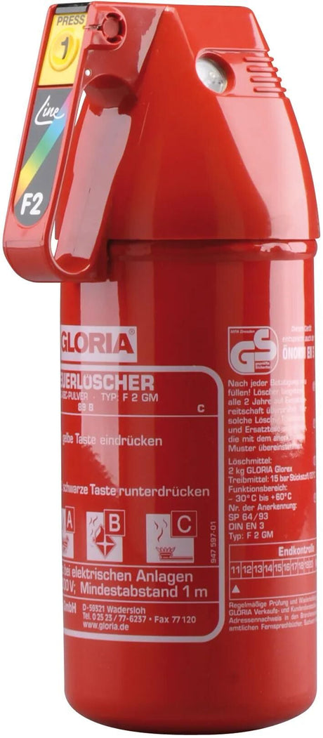 Gloria feuerlöscher easyline ildslukker f2gm 2k