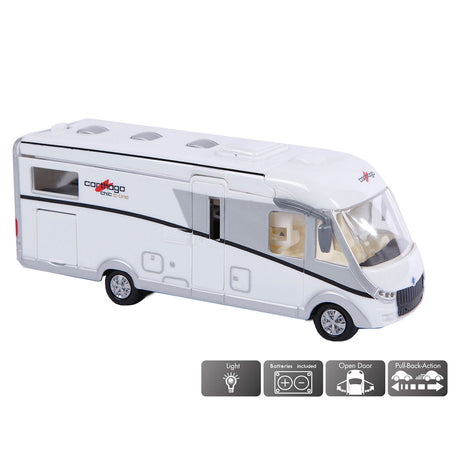 Kids globe trykstøbt carthago autocamper med lys, 16cm