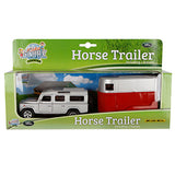 Kids Globe Die Cast Land Rover med hestetrailer 1:32