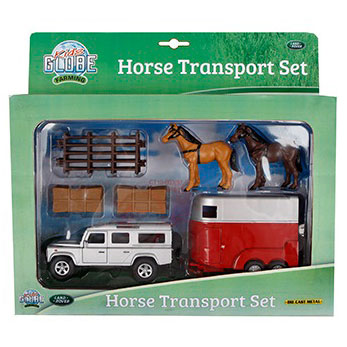 Kids Globe Land Rover med hestetrailer