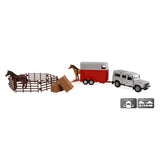 Kids Globe Land Rover med hestetrailer