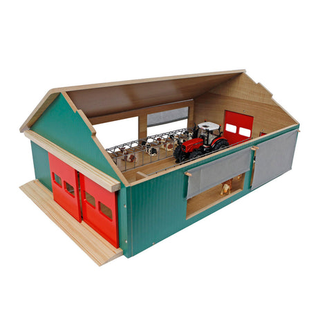 Kids Globe Stable med Windbreak Gaas 1:32