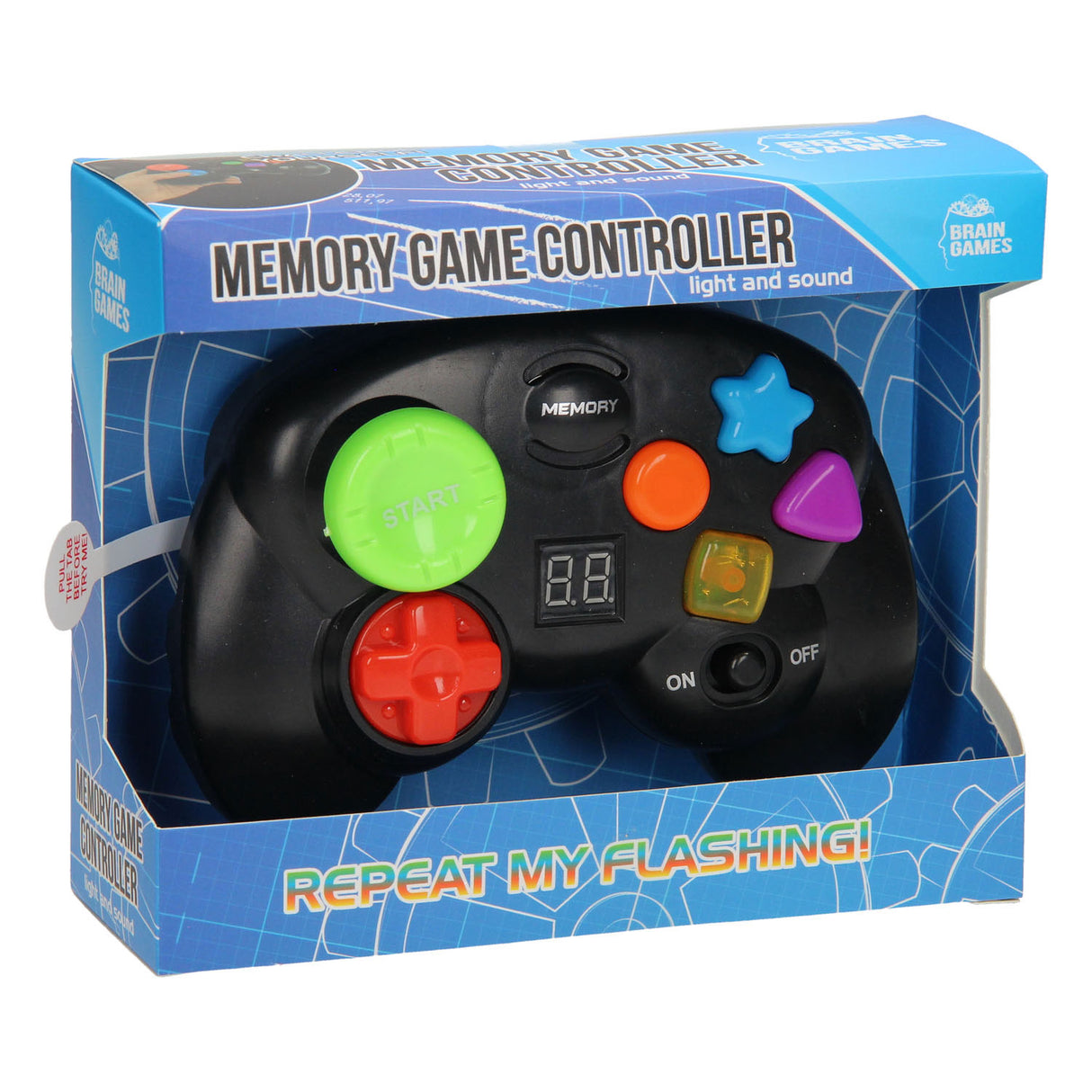 Brain Games Game Controller memo med lys og lyd