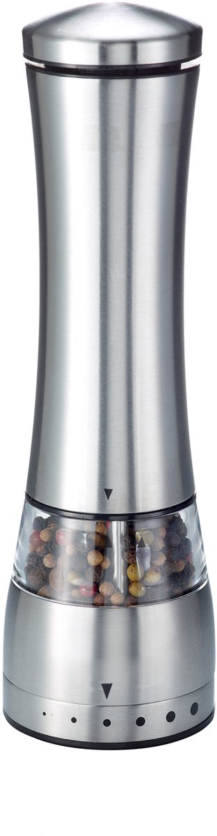 Westmark salt- og peberkværn, elektrisk, med keramisk kværn, højde: 21,5 cm, rustfrit stål, automatisk, sølv, 63582260