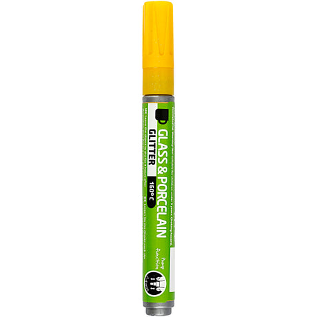 Creativ virksomhed https: www.cchobby.nl glas-porcelænsmarkører-glitter-line-thickness-2-4-mm-semi-opaque-yellow-1-piece