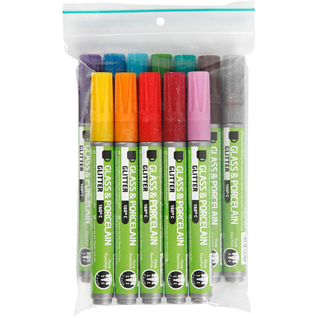 Creativ Company Glass and Porcelain States Color Glitter, 12 ..