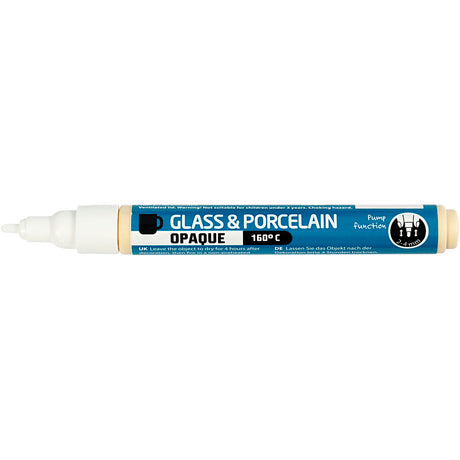 Creativ virksomhed https: www.cchobby.nl glas-og-porcelæn markør-linjetykkelse-2-4-mm-ugennemsigtig-hvid-1-stykke