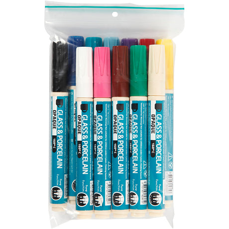 Creativ virksomhed https: www.cchobby.nl glas-og-porcelæn markør-linjetykkelse-2-4-mm-opaque-diverse-colors-12-piece-1-box