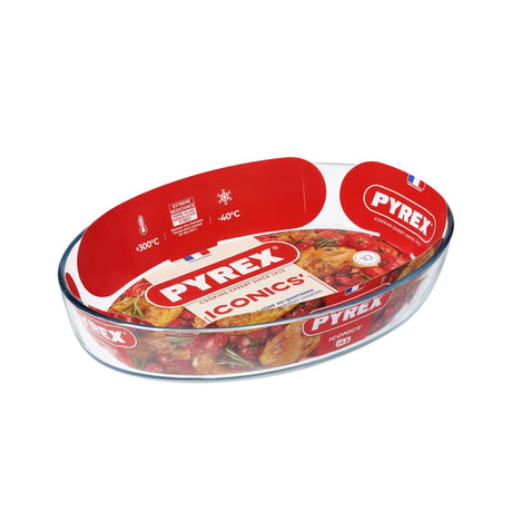 Pyrex bradefad oval 3l 35x24cm