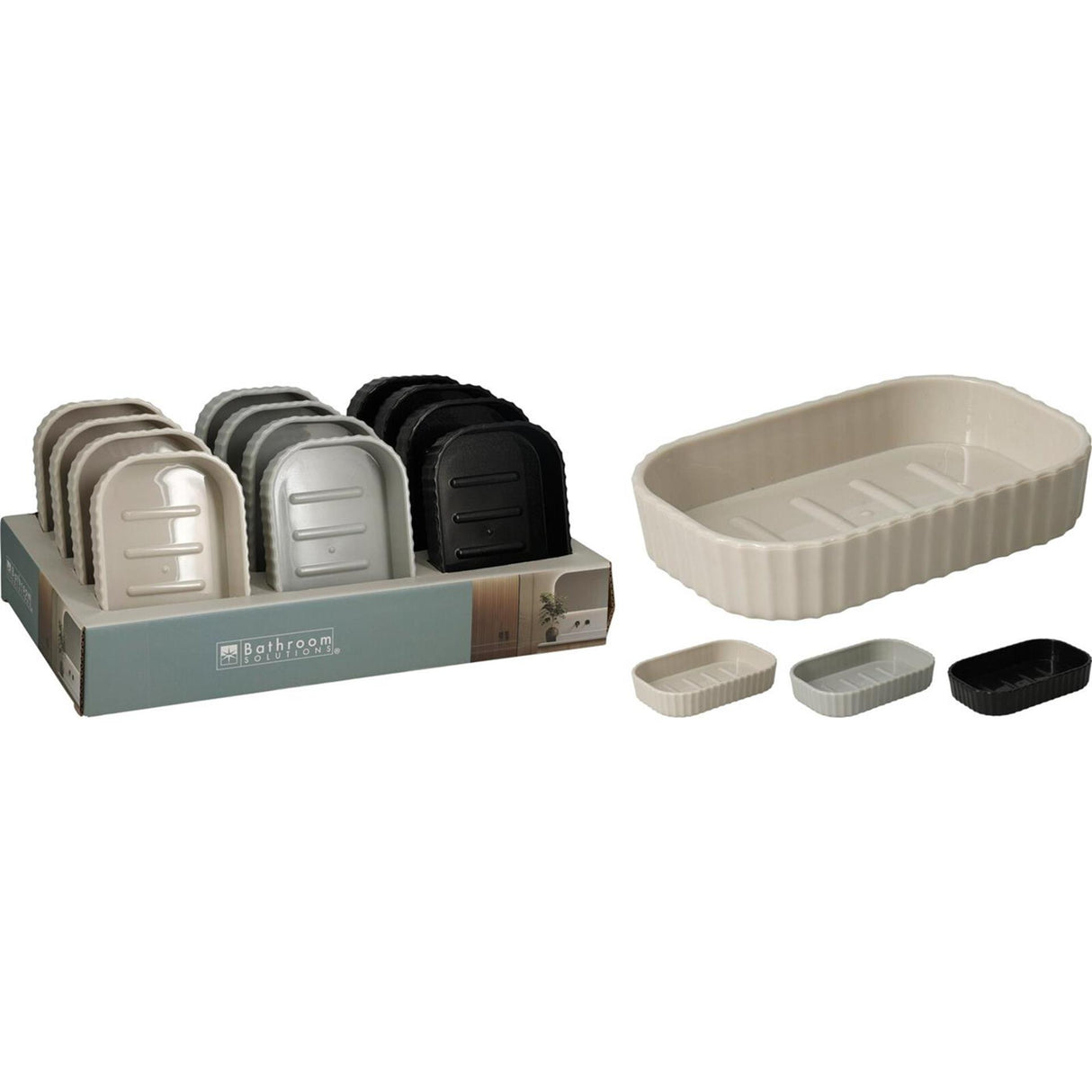 Bathroom solutions zeepbak kunststof 13x8x3cm