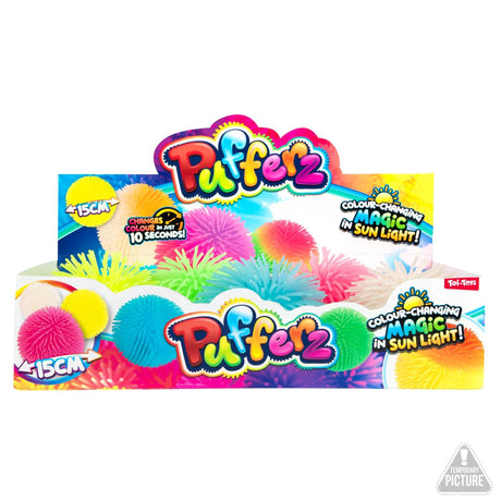 Toi-legetøj pufferz puffer ball uv farveskift 12cm 5 assorteret