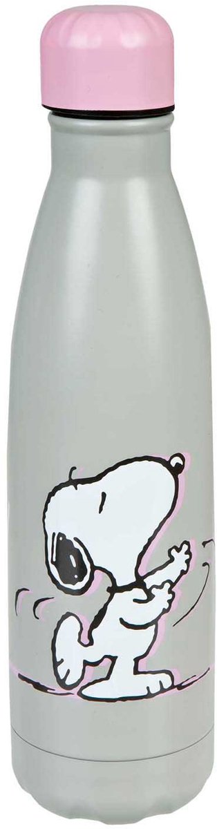 Undercover drikkeflaske snoopy 500ml isoleret med skruelåg pink.
