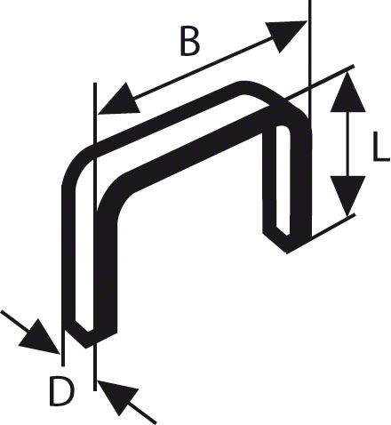 Bosch tilbehør ikke med fladtråd type 57 10,6 x 1,25 x 10 mm 1000 stk - 2609200231