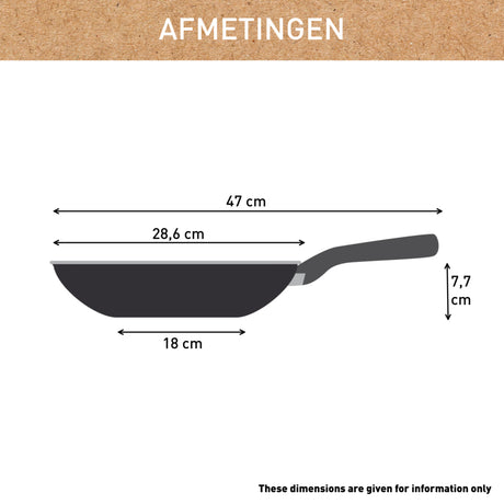 Tefal renew+ wokpande - ø28 cm - keramik - pfas-fri - velegnet til induktion