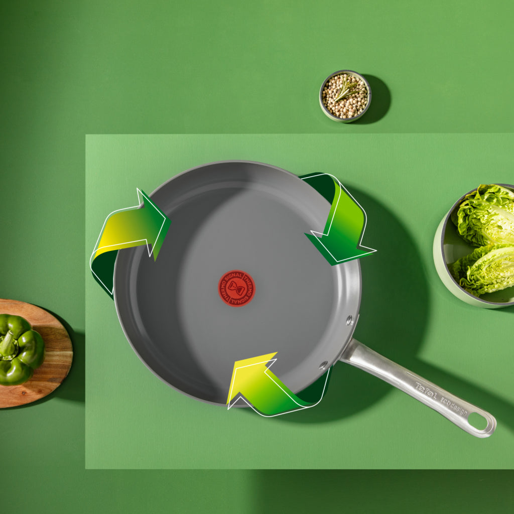 Tefal renew+ stegepande - ø24 cm - keramik - pfas-fri - velegnet til induktion