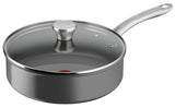 Tefal renew+ stegepande - ø24 cm - med låg - keramik - pfas-fri - velegnet til induktion
