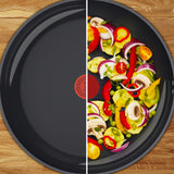 Tefal keramisk stegepande 24cm induktionssort med låg.