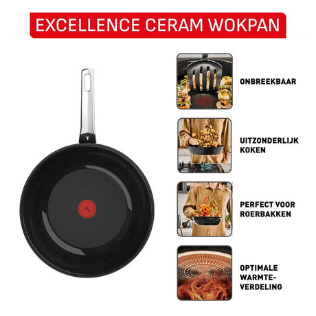Tefal excellence keramisk wokpande ø28cm