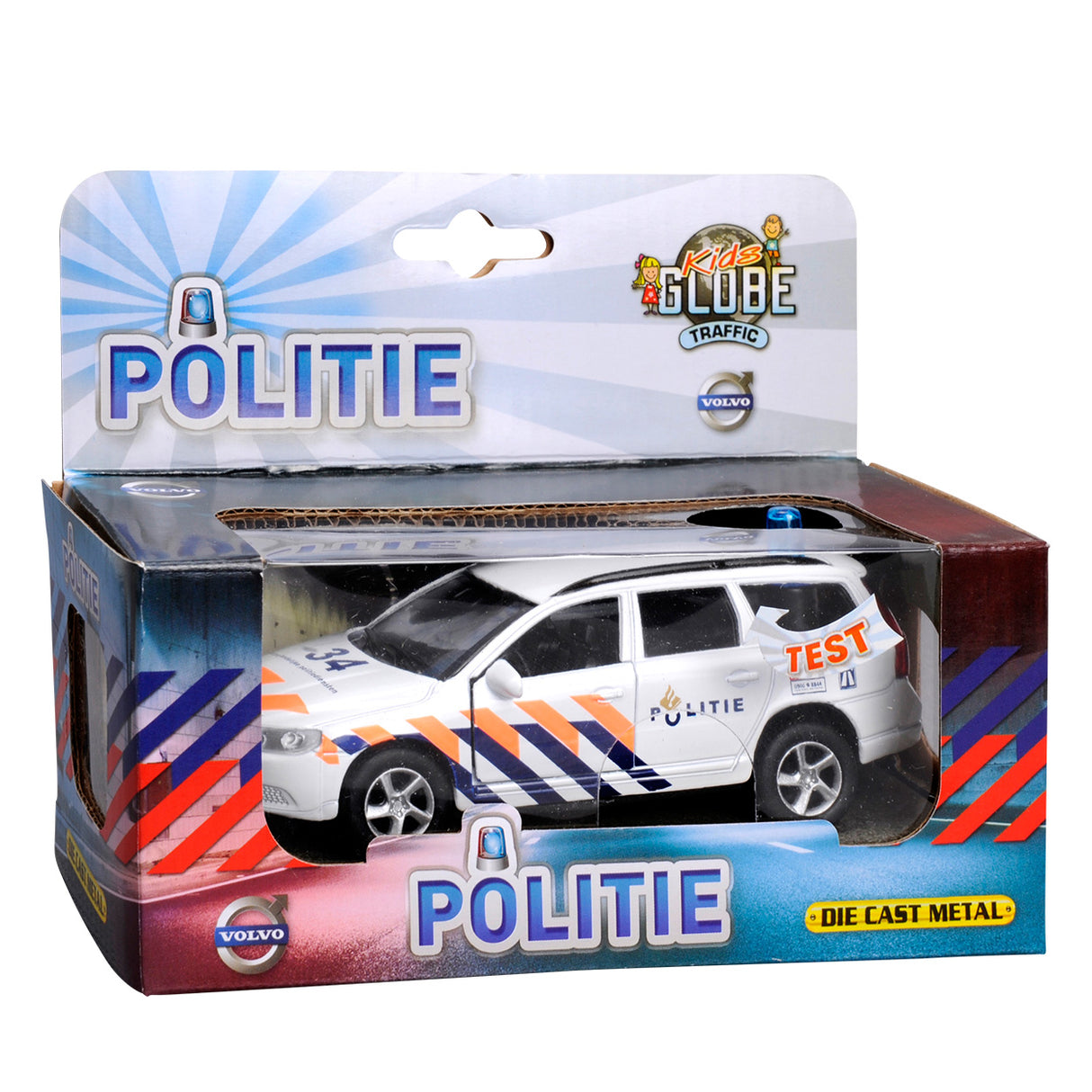 Kids globe police volvo v70 lys lyd