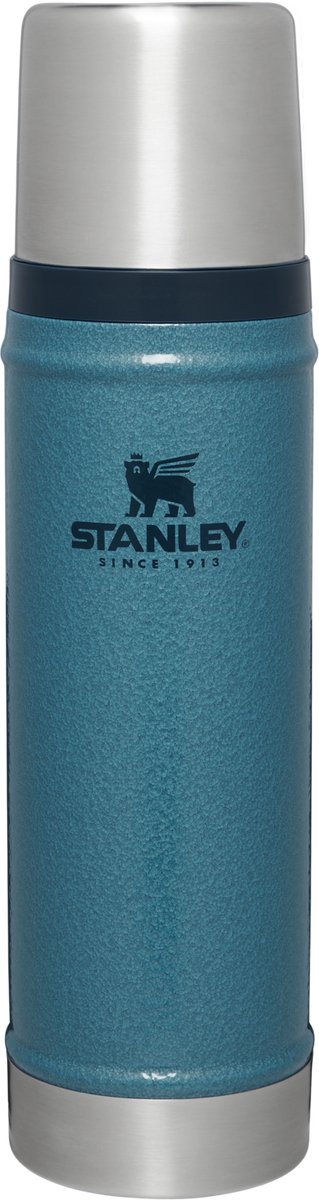 Stanley klassisk legendarisk termokande 750 ml - holder varm eller kold i 20 timer - lækagesikker - tåler opvaskemaskine - BPA-fri - til kaffe, te og mere - termokande i rustfrit stål - hammertone sø