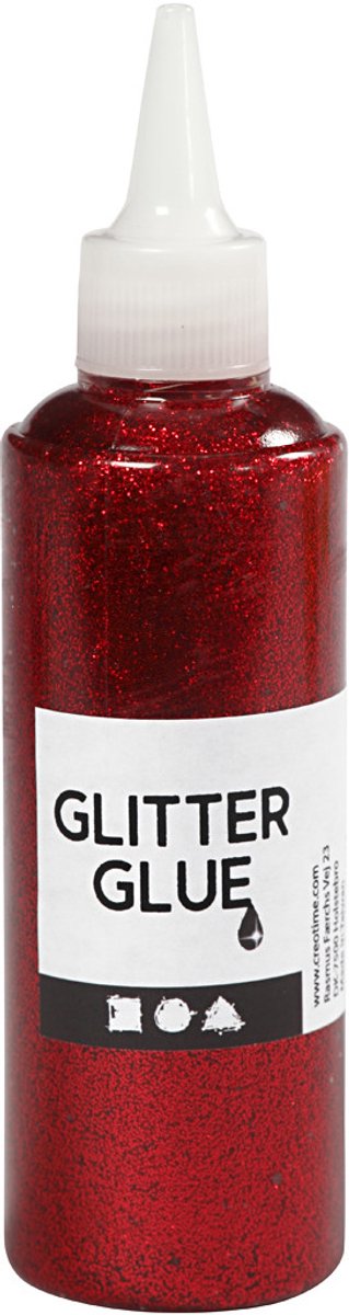 Creativ company cc glitterlim 118 ml rød