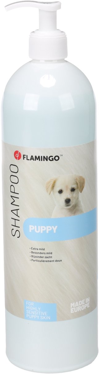 Flamingo hunde shampoo hvalp – 1l – ekstra mild shampoo til følsom hvalpehud – blid pleje –