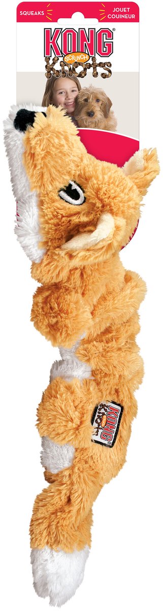 Kong scrunch mace fox m - tyggelegetøj - multi