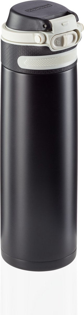 Leifheit termokande flip kop - 600 ml - rustfrit stål - sort