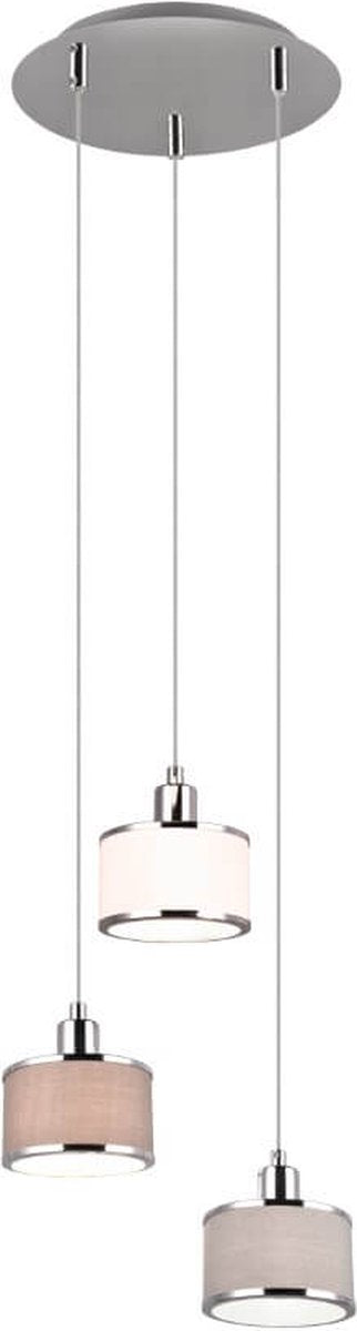 Trio kaprun - hængelampe - krom - ekskl. 3x e14 28w - højdejusterbar