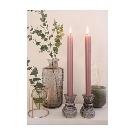 Idéer 4 sæsoner middag candle bliss pink sæt med 3 stk