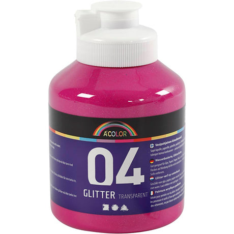 Creativ virksomhed https: www.cchobby.nl acryl-paint-with-glitters-pink-500-ml-1-bottle