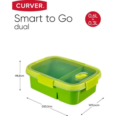 Curver smart to go duo madkasse 0,6+0,3l
