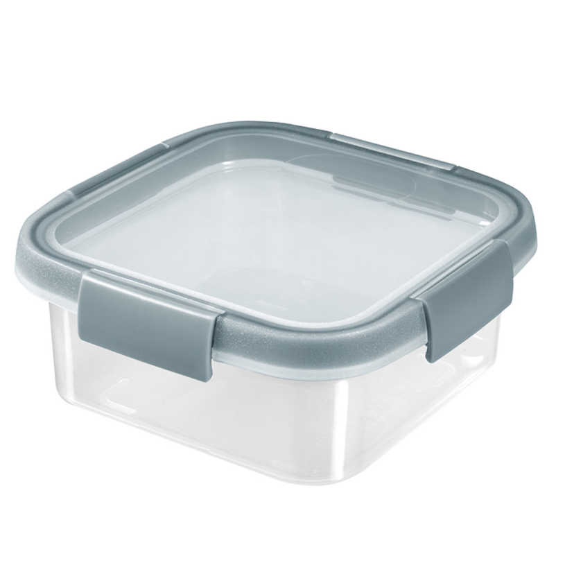 Curver smart frisk øko madbeholder firkantet 0,9l smokey grey gennemsigtig