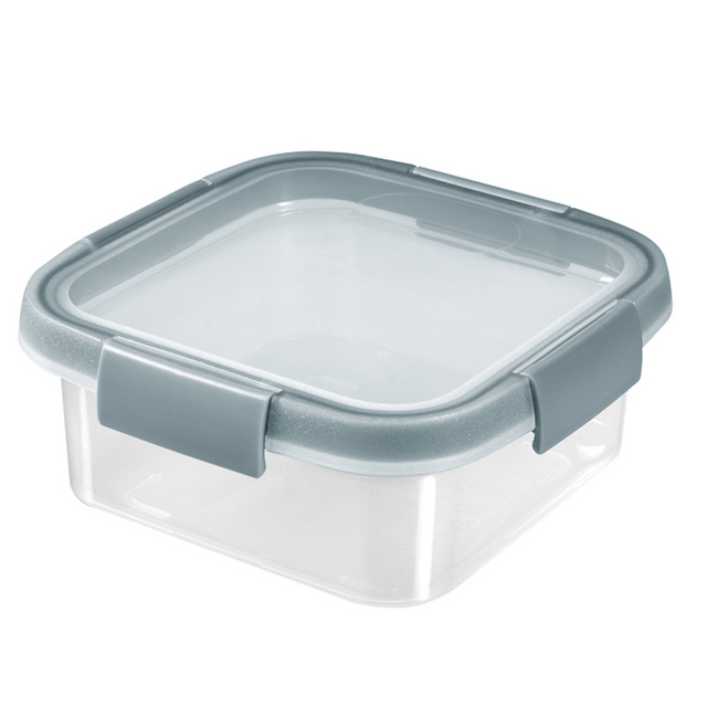 Curver smart frisk øko madbeholder firkantet 0,9l smokey grey gennemsigtig