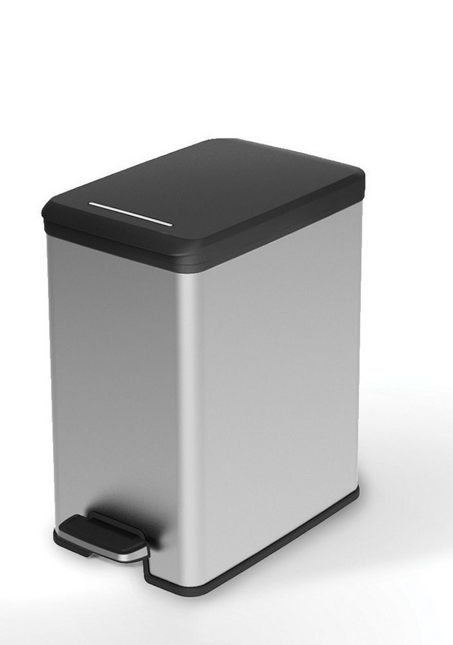 Curver decobin slim affaldsspand 25l sølv