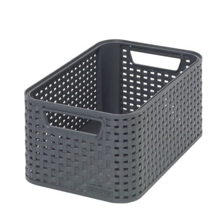 Curver stil kurv i rattan stil antracit 12,9x28,5x19,4 cm