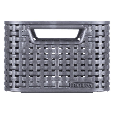 Curver stil kurv i rattan stil antracit 12,9x28,5x19,4 cm