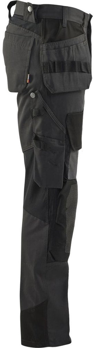 Blåkläder blaklader arbejdsbukser med kevlar og stretch 1554-1860 - mørkegrå sort - c56
