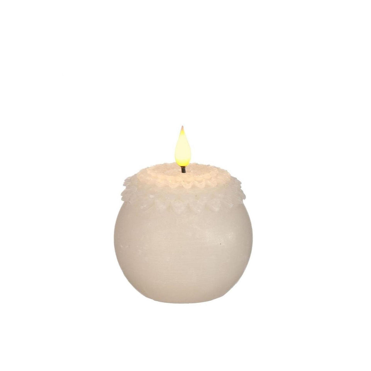 Idéer 4 sæsoner led stearinlys voks blomst perlecreme ø9xh12cm