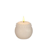 Idéer 4 sæsoner led stearinlys voks blomst perlecreme ø9xh12cm