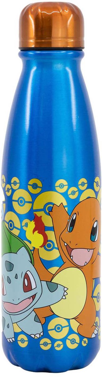 Stor Pokémon aluminium drikkekop - drikkeflaske 600 ml - 23,5 cm høj