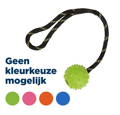 Happy pet hårdt legetøj flyder gummi kugle reb ass
