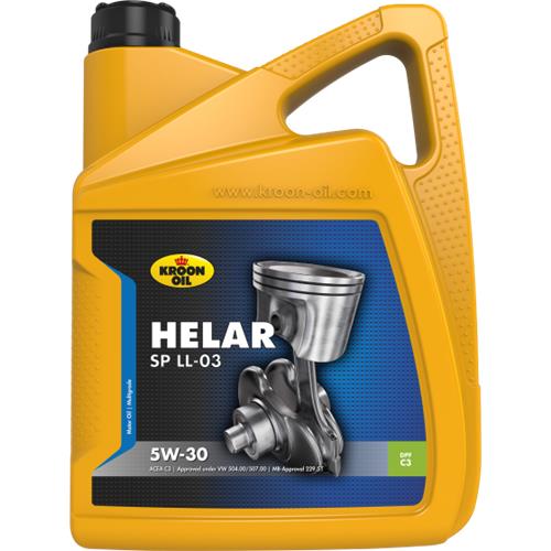 Kroon-olie helar sp ll-03 - syntetisk 5w-30 motorolie - 5 liter - mid-saps
