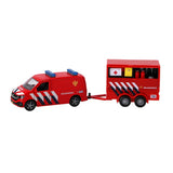 Kids Globe VW Transporter Fire Brigade med trailer