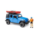 Bruder jeep wrangler rubicon med kajak og kajakroer 1:16