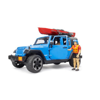 Bruder jeep wrangler rubicon med kajak og kajakroer 1:16