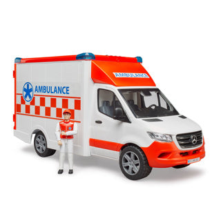 Bruder Mercedes sprinter ambulance med paramediciner - lys lyd - 2676